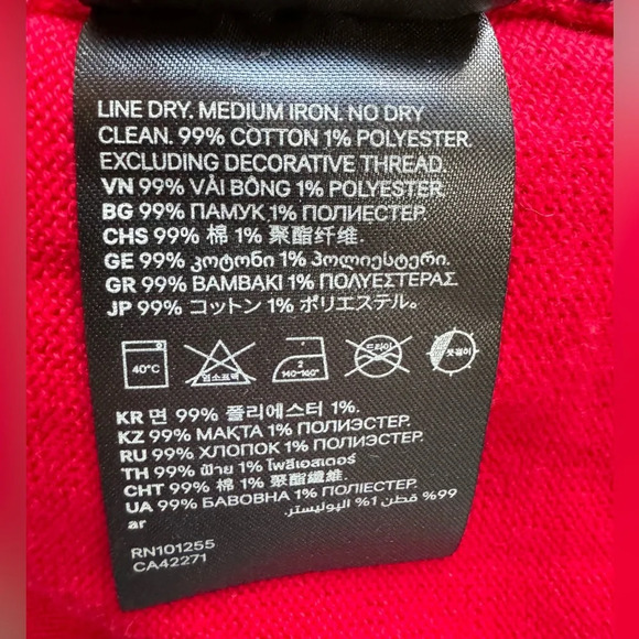 H&M Santa X-Mas Christmas Red Pattern Sweater - 18 Months - Picture 10 of 11